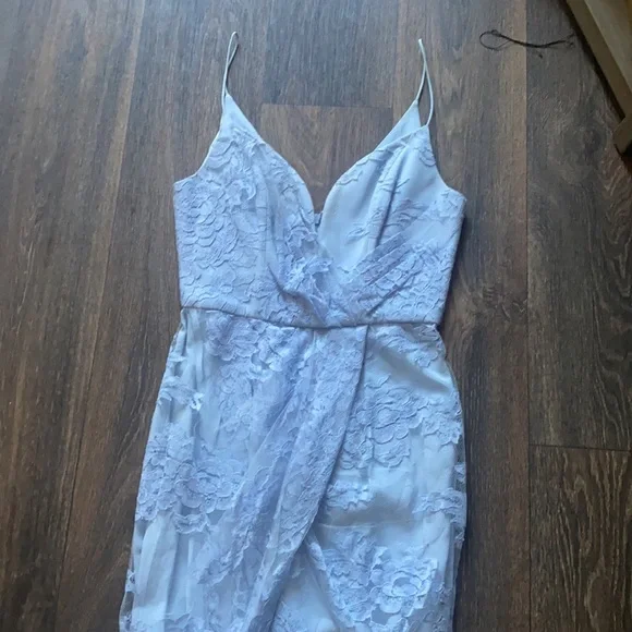✨HP✨ Zimmerman Blue Lace Plunge Dress